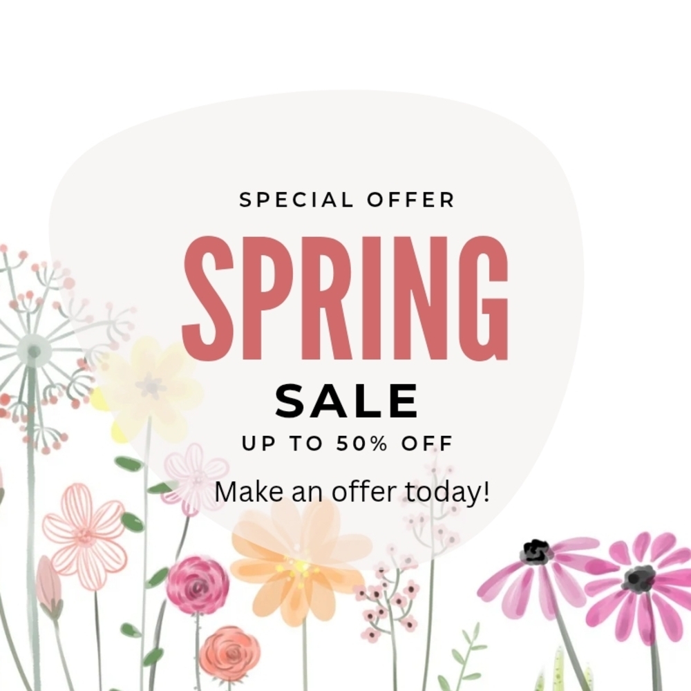 Spring Sale Floral Graphic Print